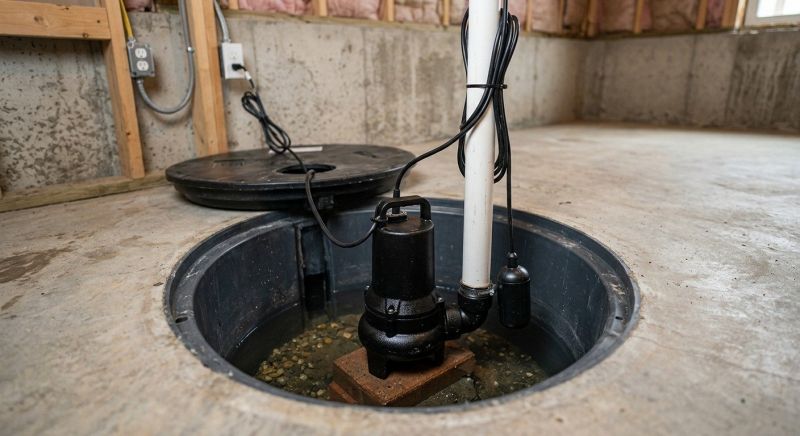 Basement Drainage Installation in Warwick, RI
